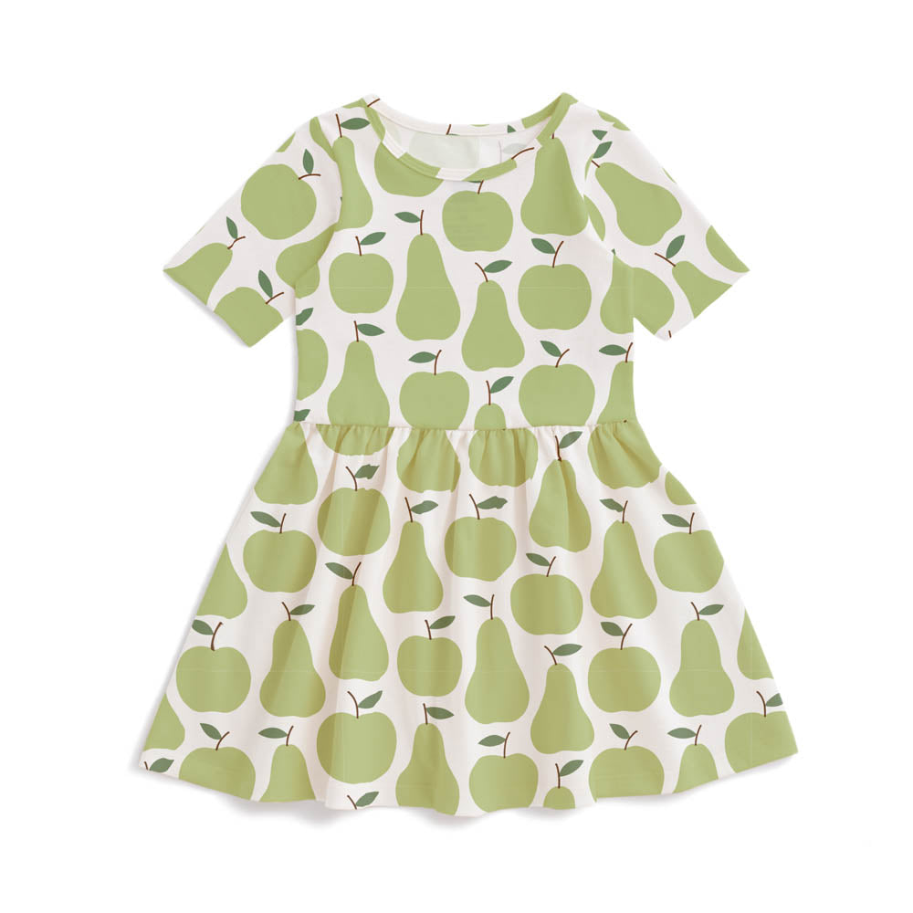 Alberta Dress - Apples & Pears Green