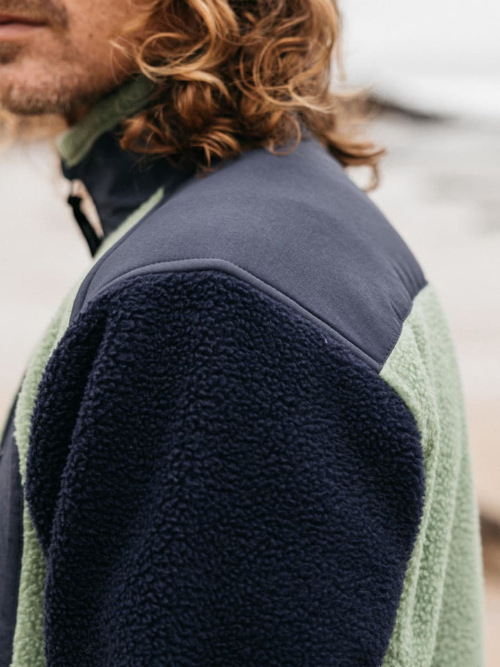 Men's Bolster Full Zip Fleece - Navy/Wild Sage