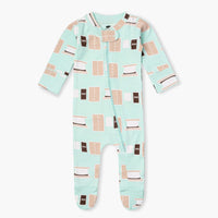 One-Piece Baby Footed Pajamas - Pass the S'mores