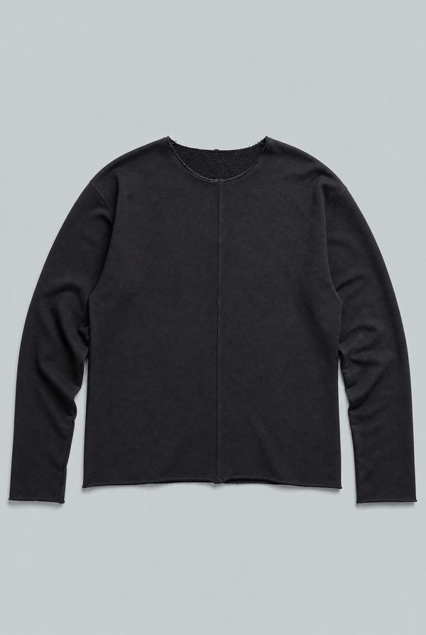 Raw Edge Sweatshirt - Black