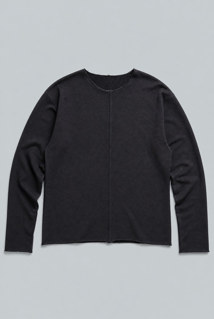 Raw Edge Sweatshirt - Black