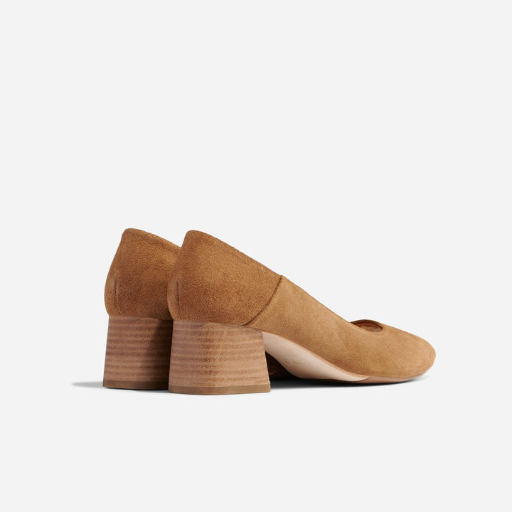 Fiorela Go-To Mid Heel - Taupe Suede