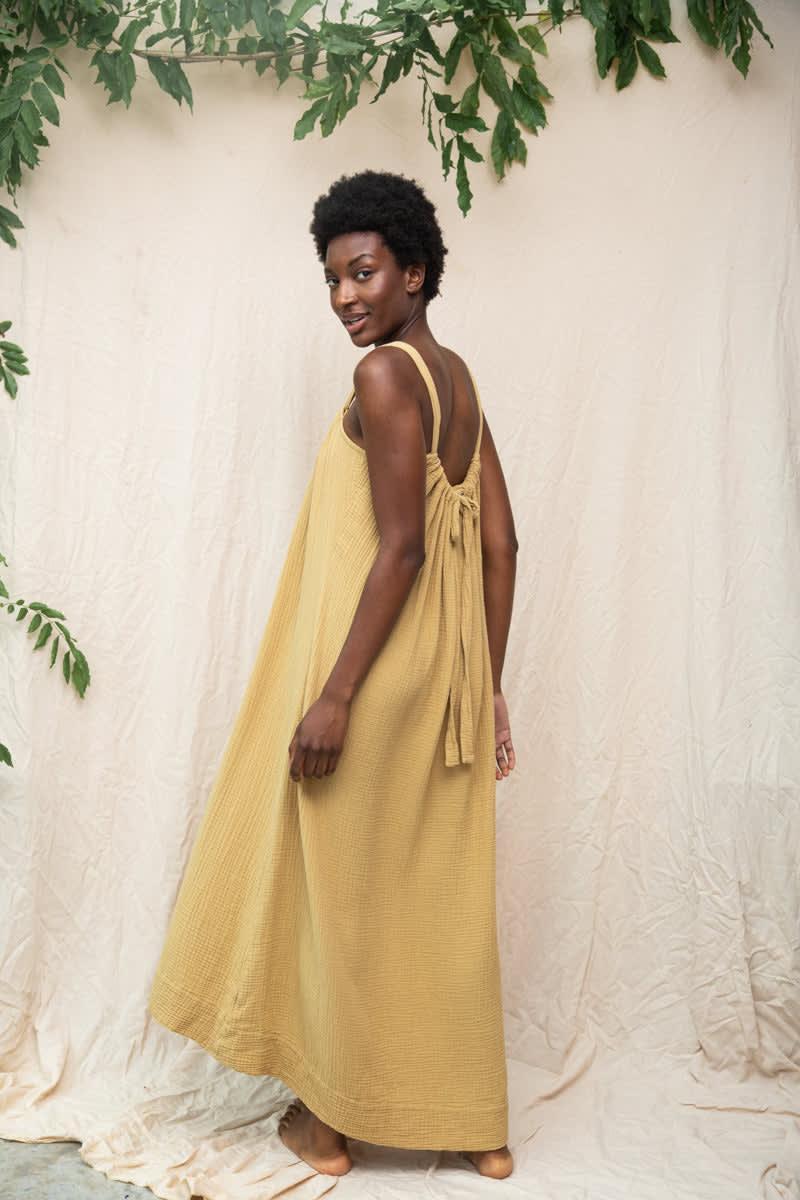 Wilder Organic Cotton Dress - Straw