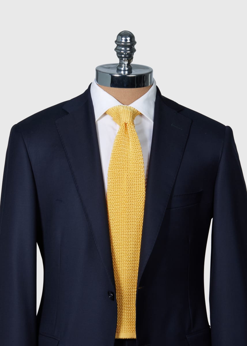 Silk Knit Tie - Yellow