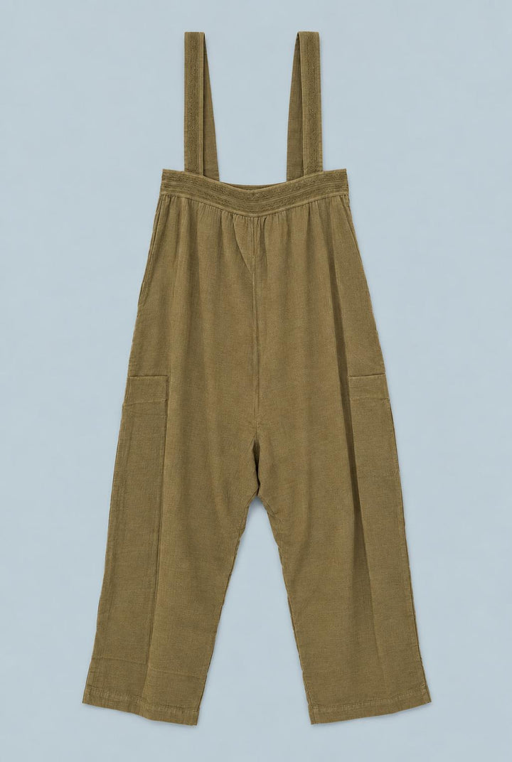 Tie Shoulder Wide Leg Jumpsuit - Army