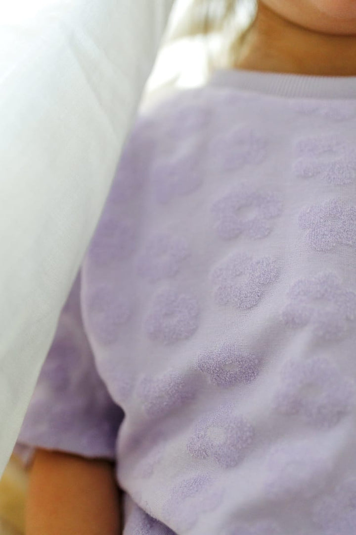 Oversize T-Shirt - Lavender Macaron Flowers
