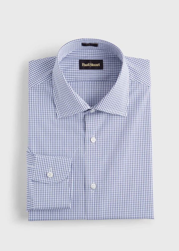 Graph Check Slim Fit Dress Shirt - Navy