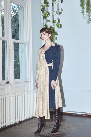 Sava Asymmetric Hem Midi Dress