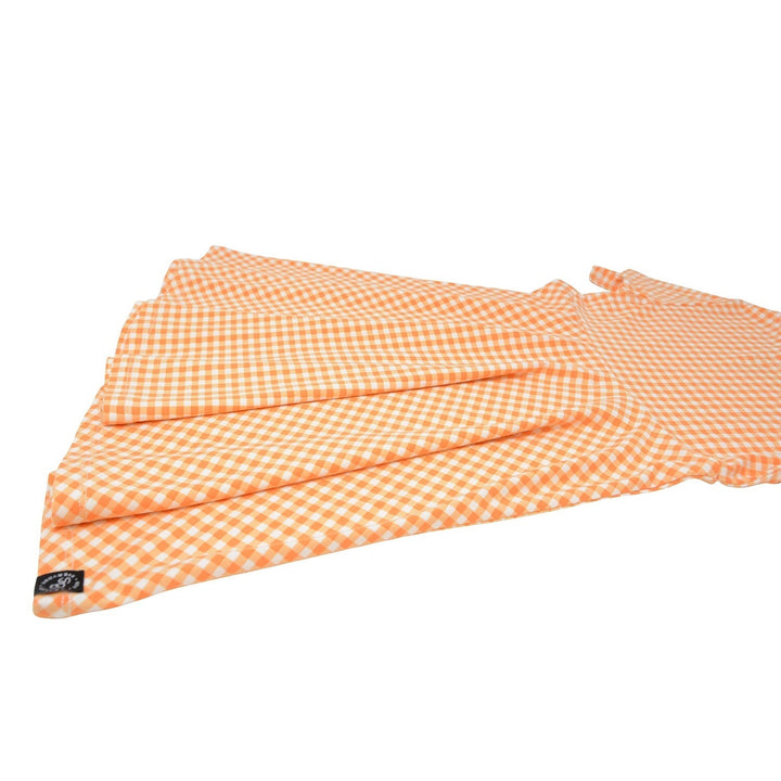 Swirly Girl Short Sleeve Dress - Gingham Orange