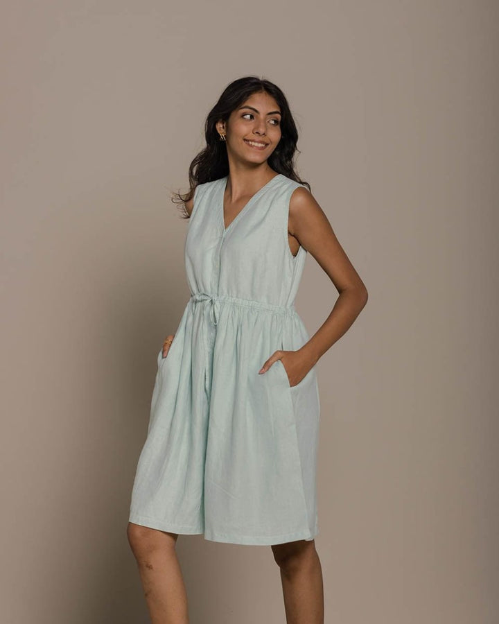 Pina Colada Season Dress - Sage Mint