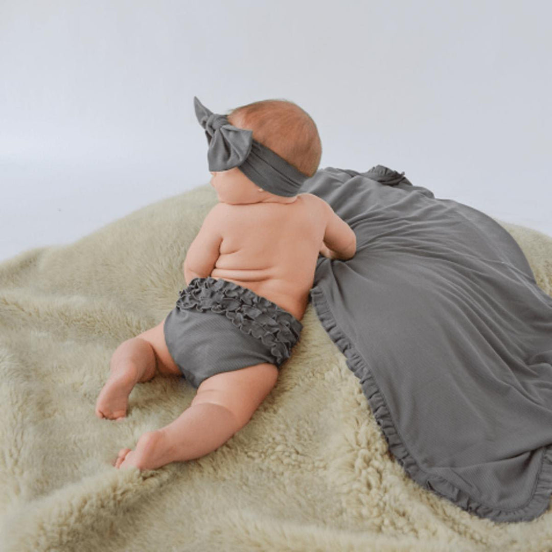 Ruffle Bloomer - Charcoal Rib