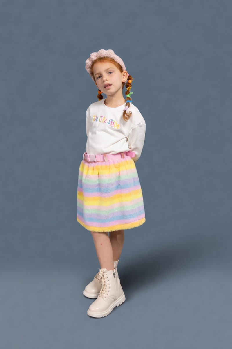 Cozy Rainy Day Away Skirt - Rainbow