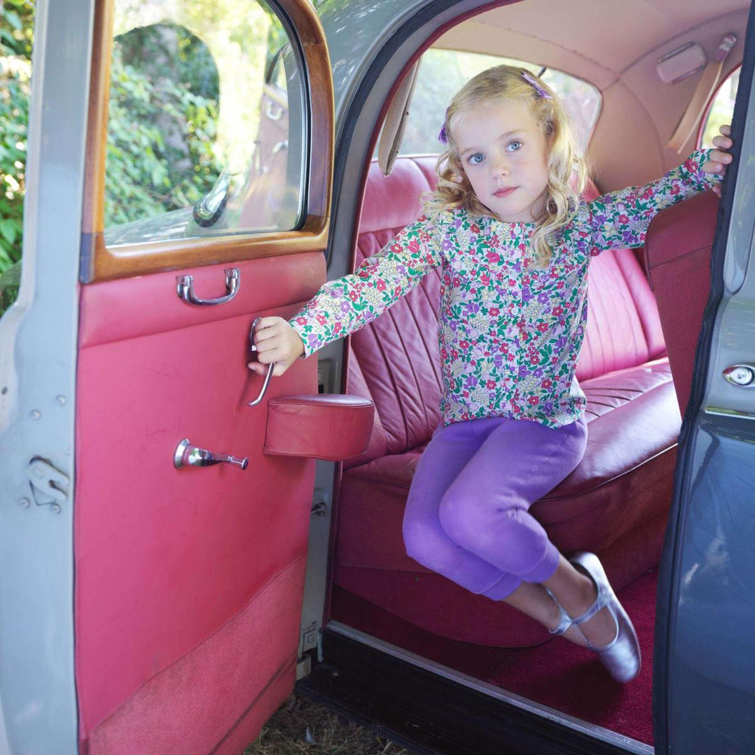 Multi Floral Frill Top And Jogger Set