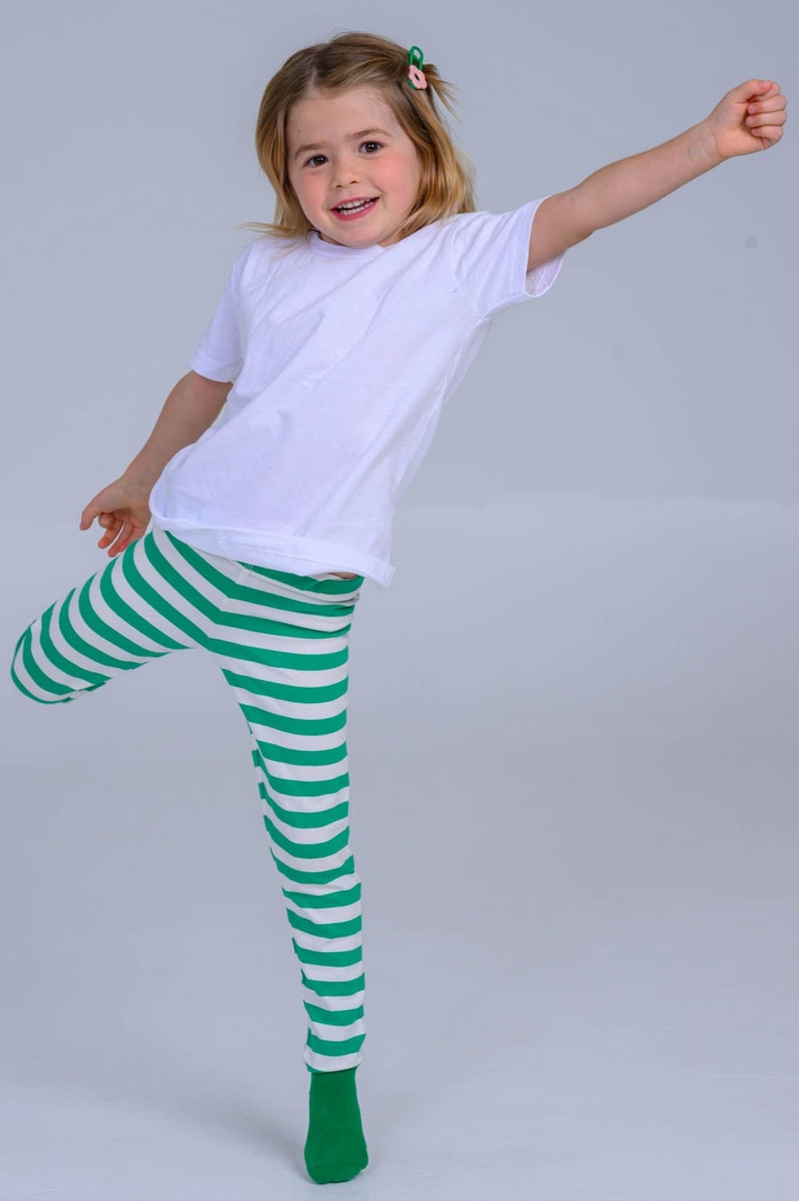 Leggings Stripes - Blarney Green