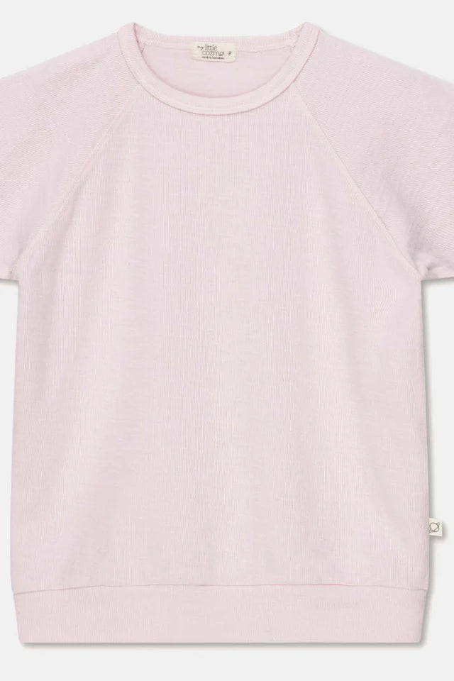 Double-face short-sleeves sweatshirt - Pink