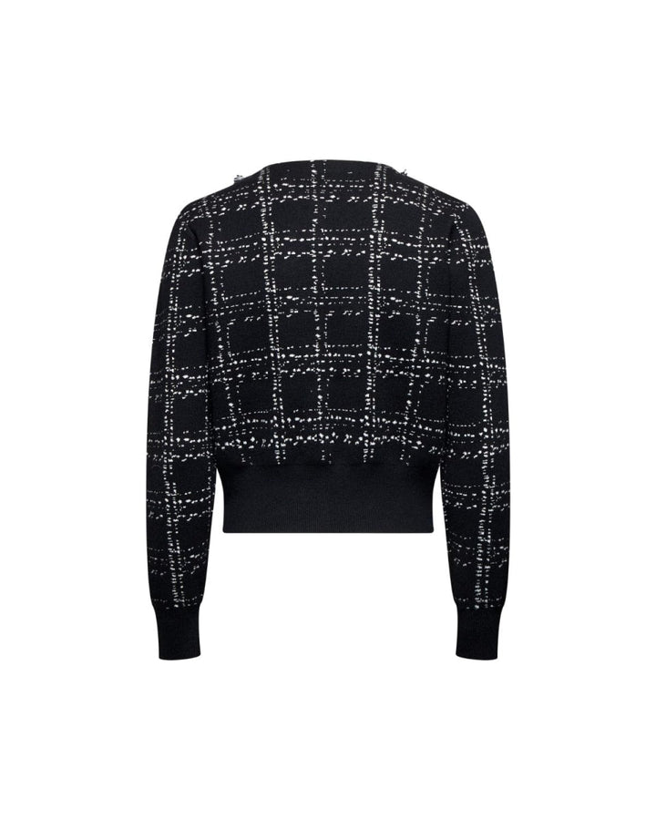 Short Cardigan With Tweed-effect Pattern