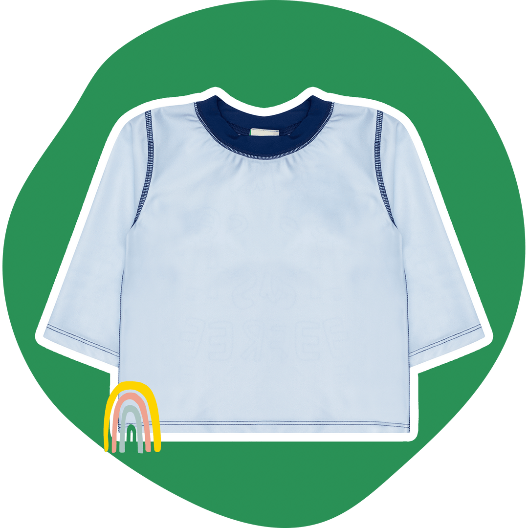 Make the Sea Plastic Free Rashguard - Powder Blue