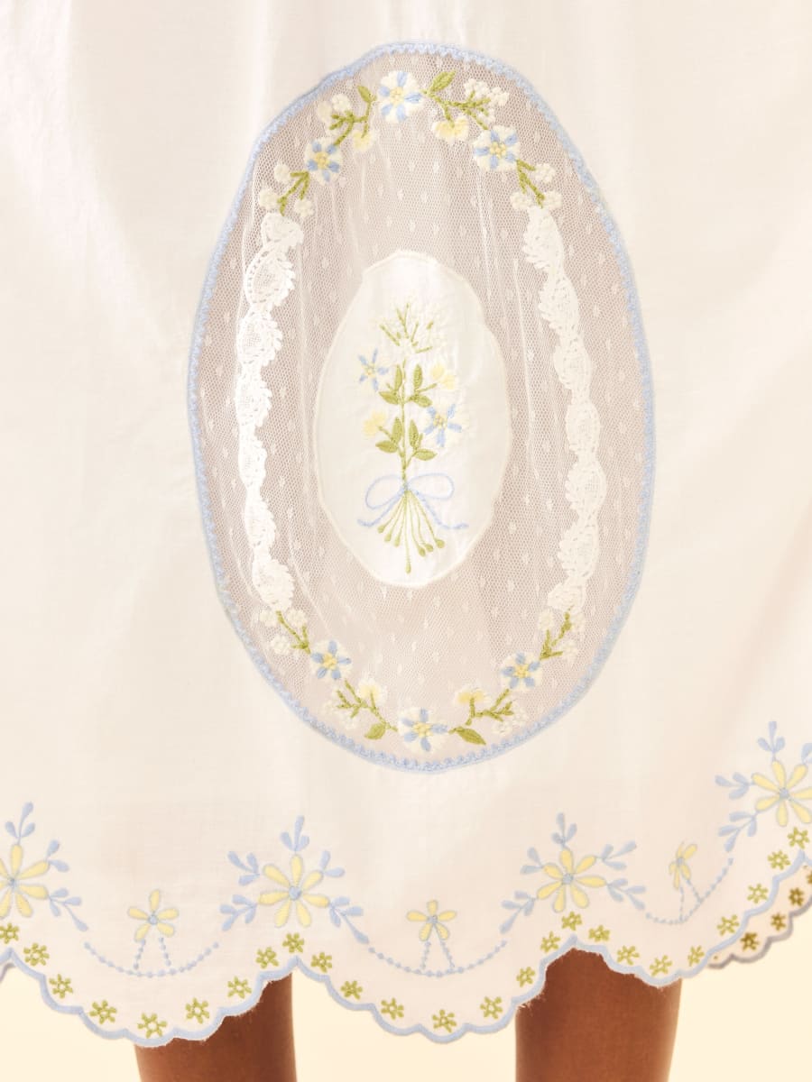 Katherine Dress - White Whimsy