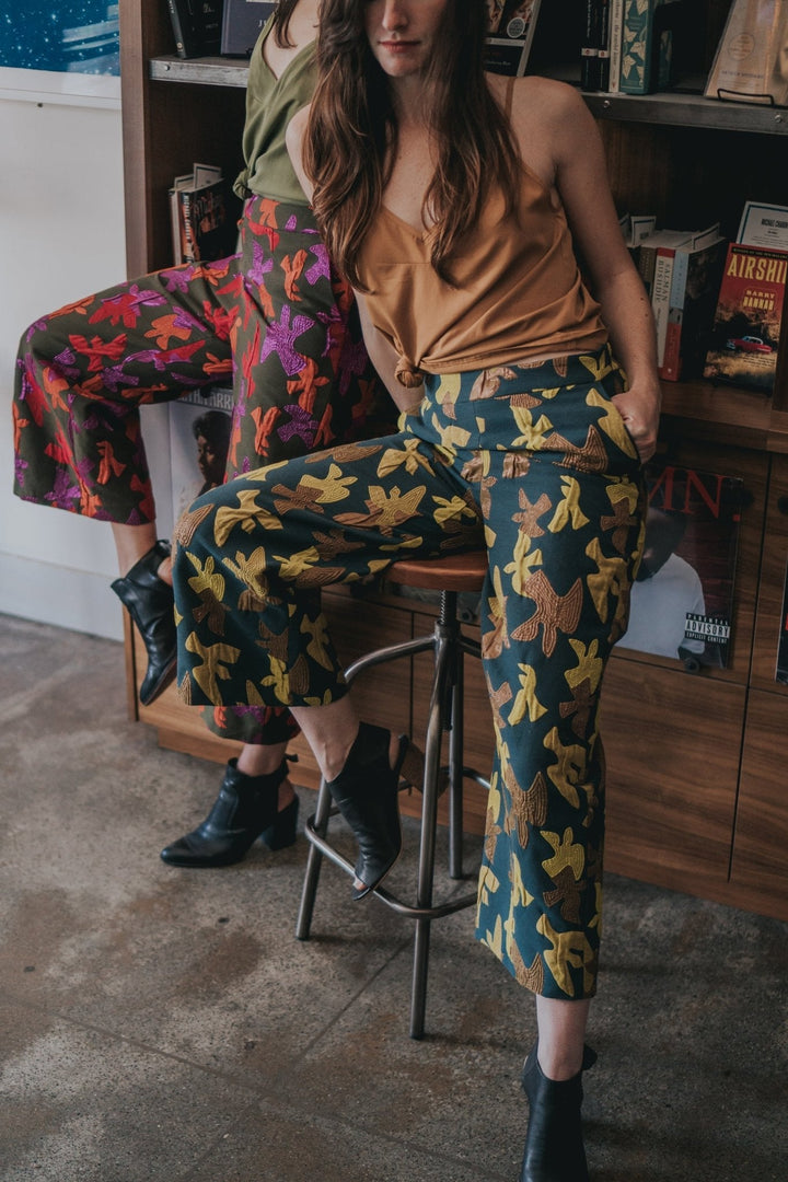 The Julia Pant - Blue/gold