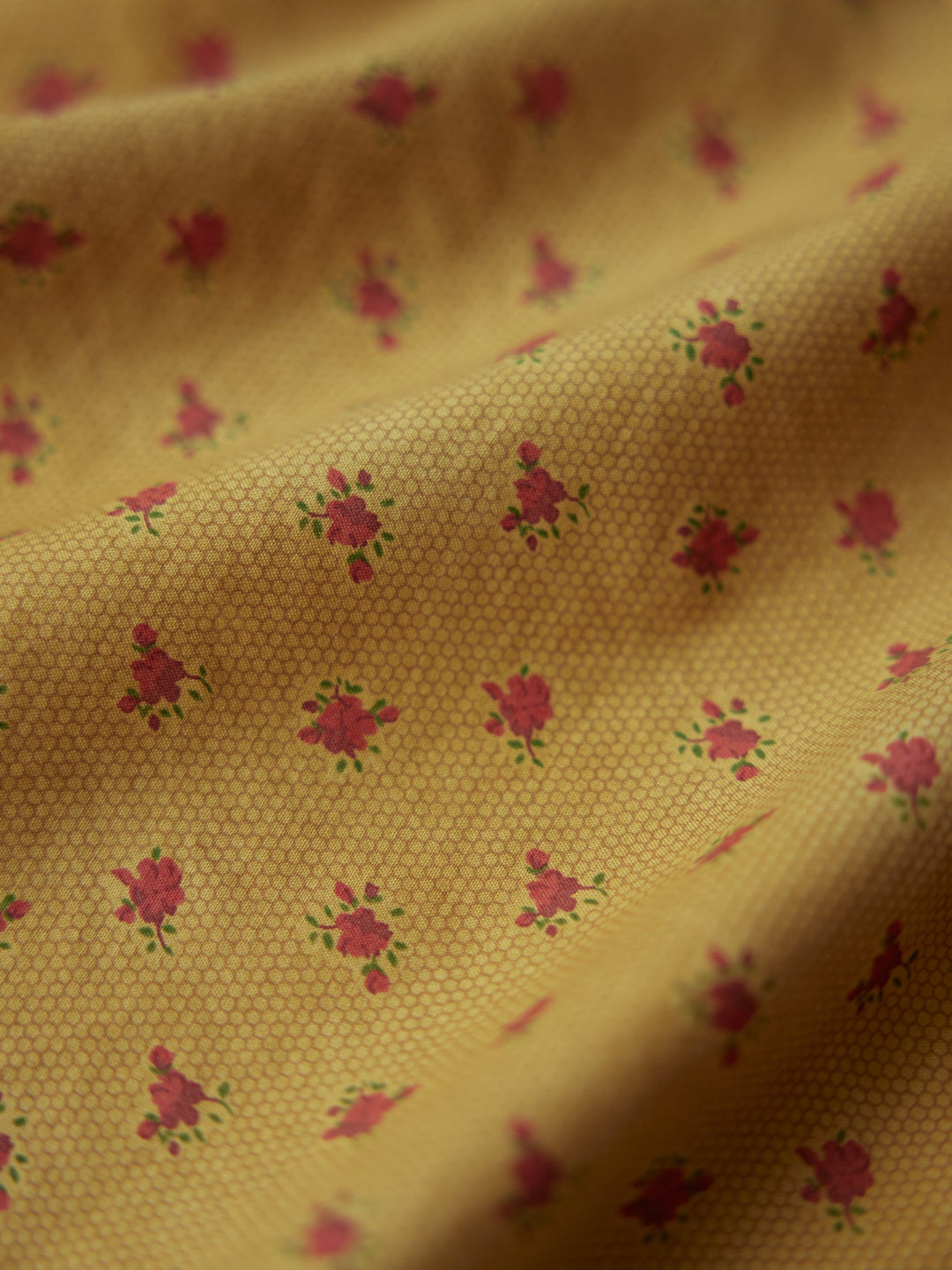 Jocelyn Puff Sleeve Fringe Dress - Honeycomb/Mini Rose Floral