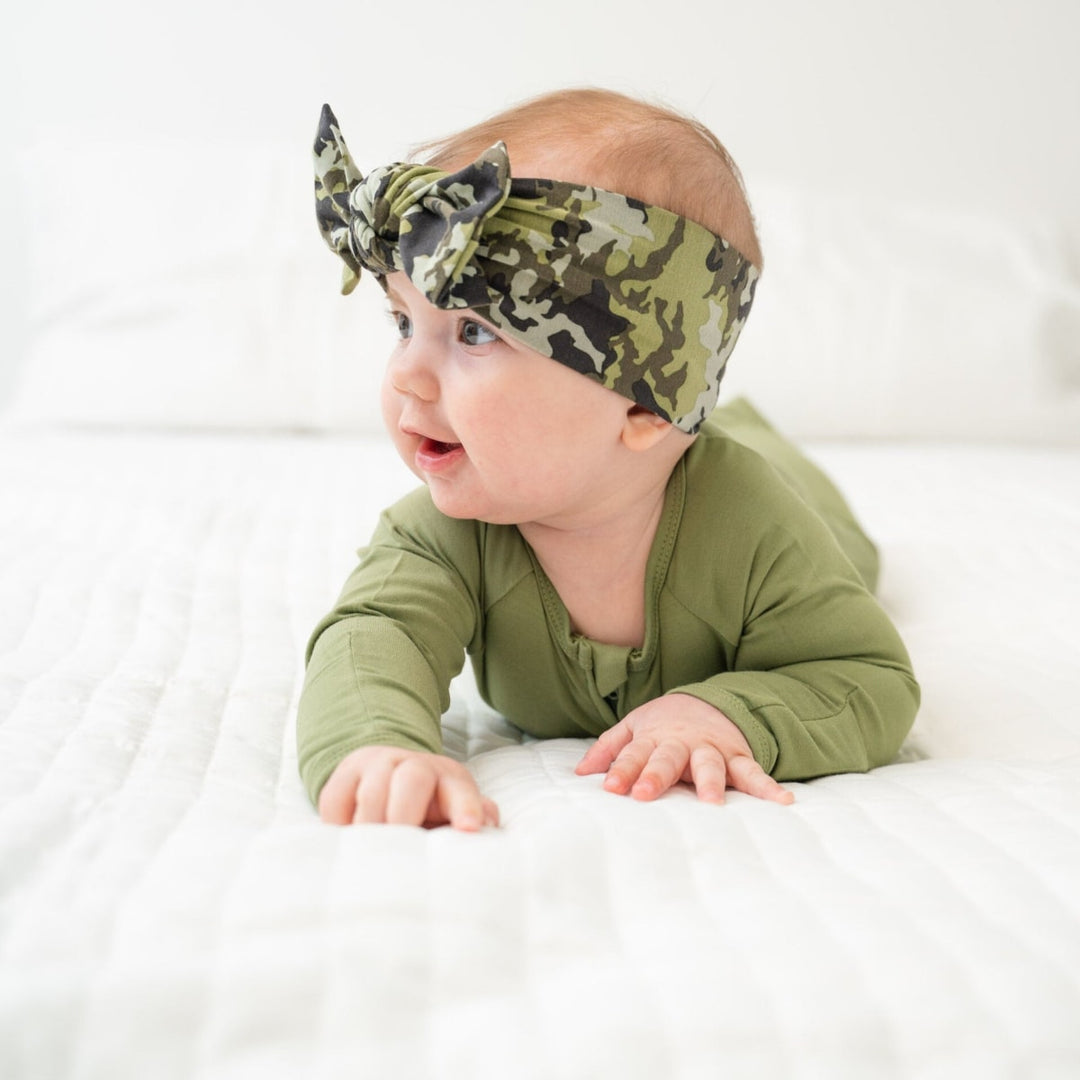 Zipper Footie - Army Green