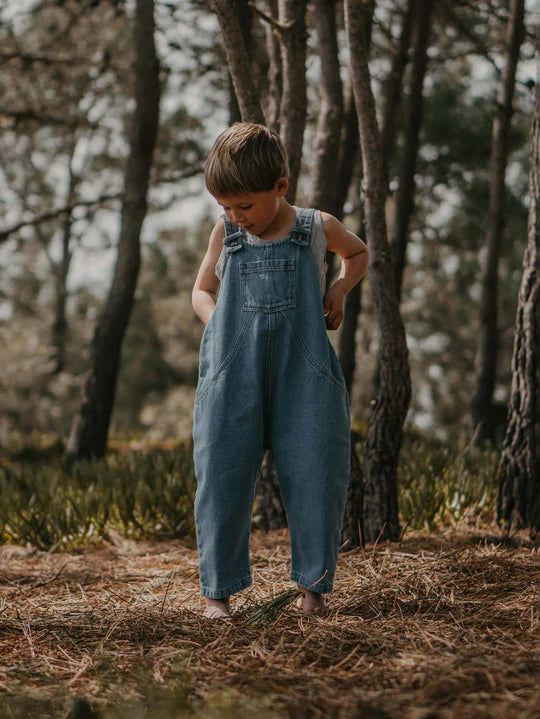 The Oversized Denim Dungaree - Light Denim One Pieces The Simple Folk 