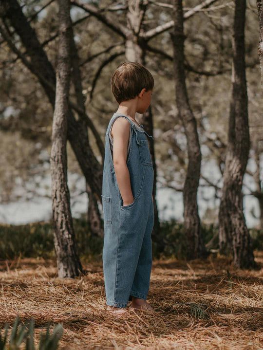 The Oversized Denim Dungaree - Light Denim One Pieces The Simple Folk 