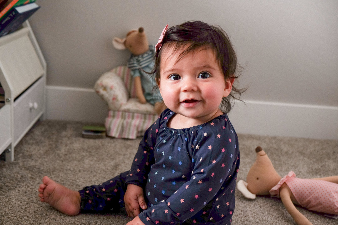 Raglan Baby Romper - Rainbow Stars