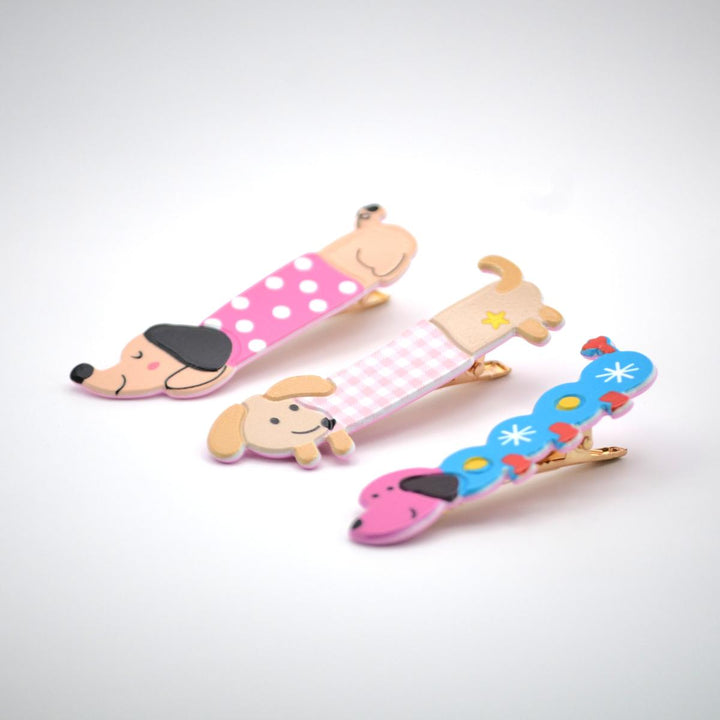 Cute Puppy Dog Hair Clips (Set of 3)