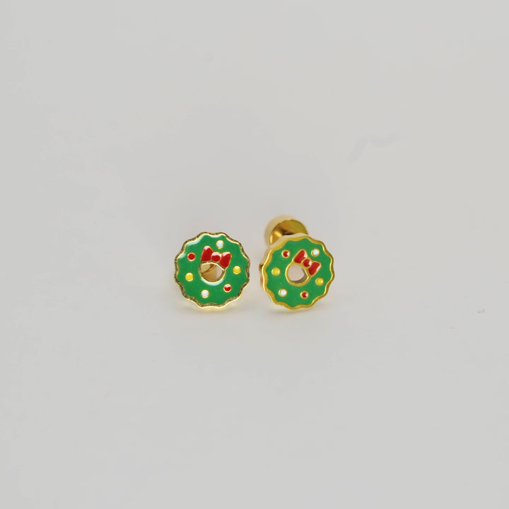 Christmas Gold Earrings (14K Gold Plated)