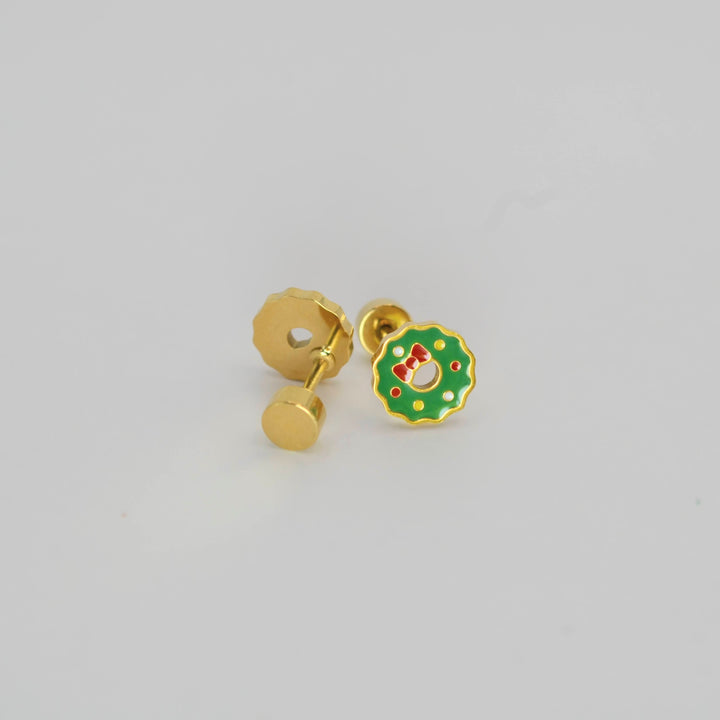 Christmas Gold Earrings (14K Gold Plated)