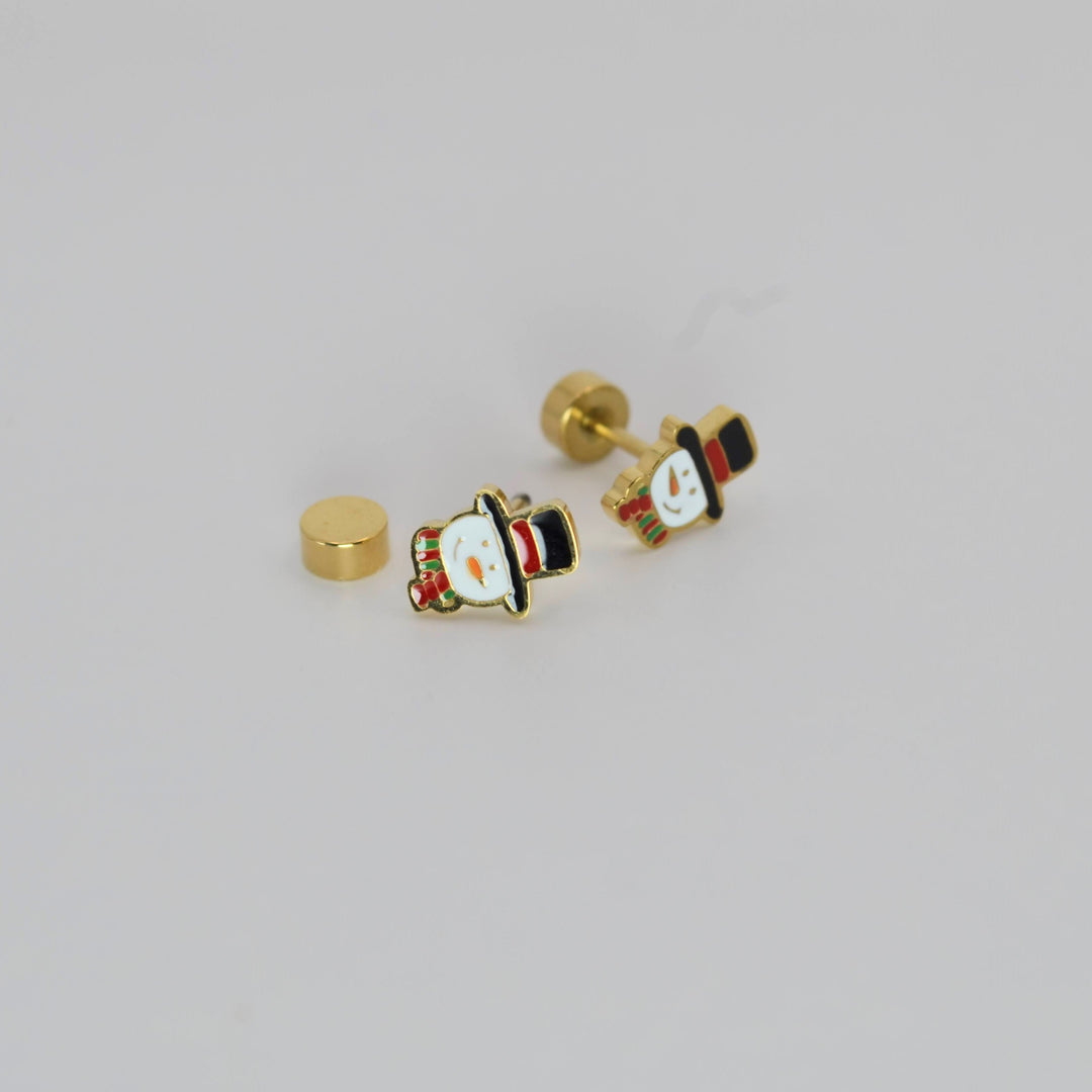 Christmas Gold Earrings (14K Gold Plated)