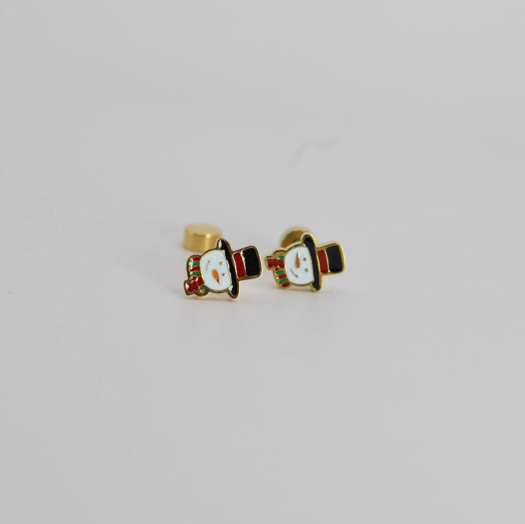 Christmas Gold Earrings (14K Gold Plated)
