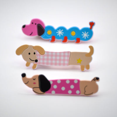 Cute Puppy Dog Hair Clips (Set of 3)