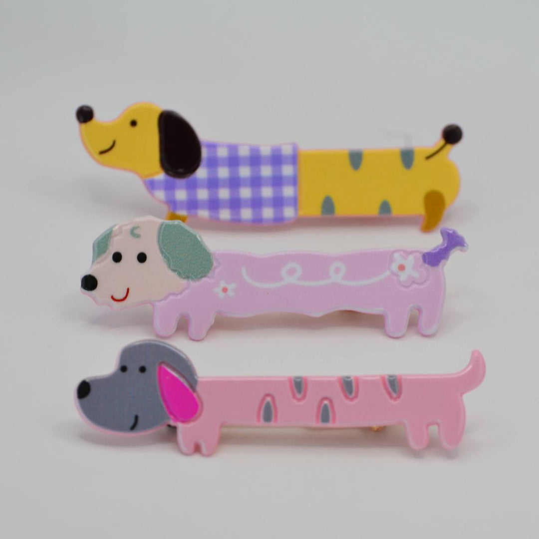 Cute Puppy Dog Hair Clips (Set of 3)