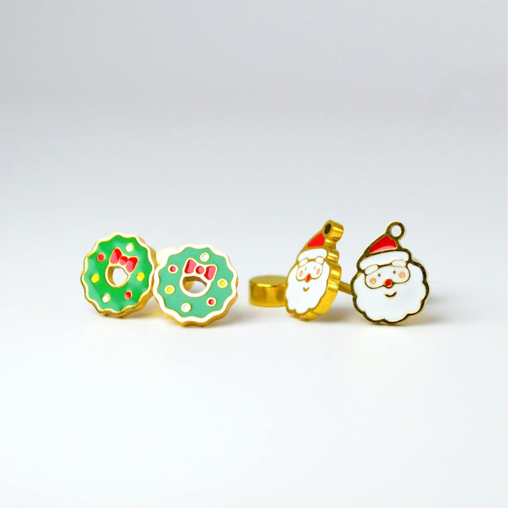 Christmas Gold Earrings (14K Gold Plated)