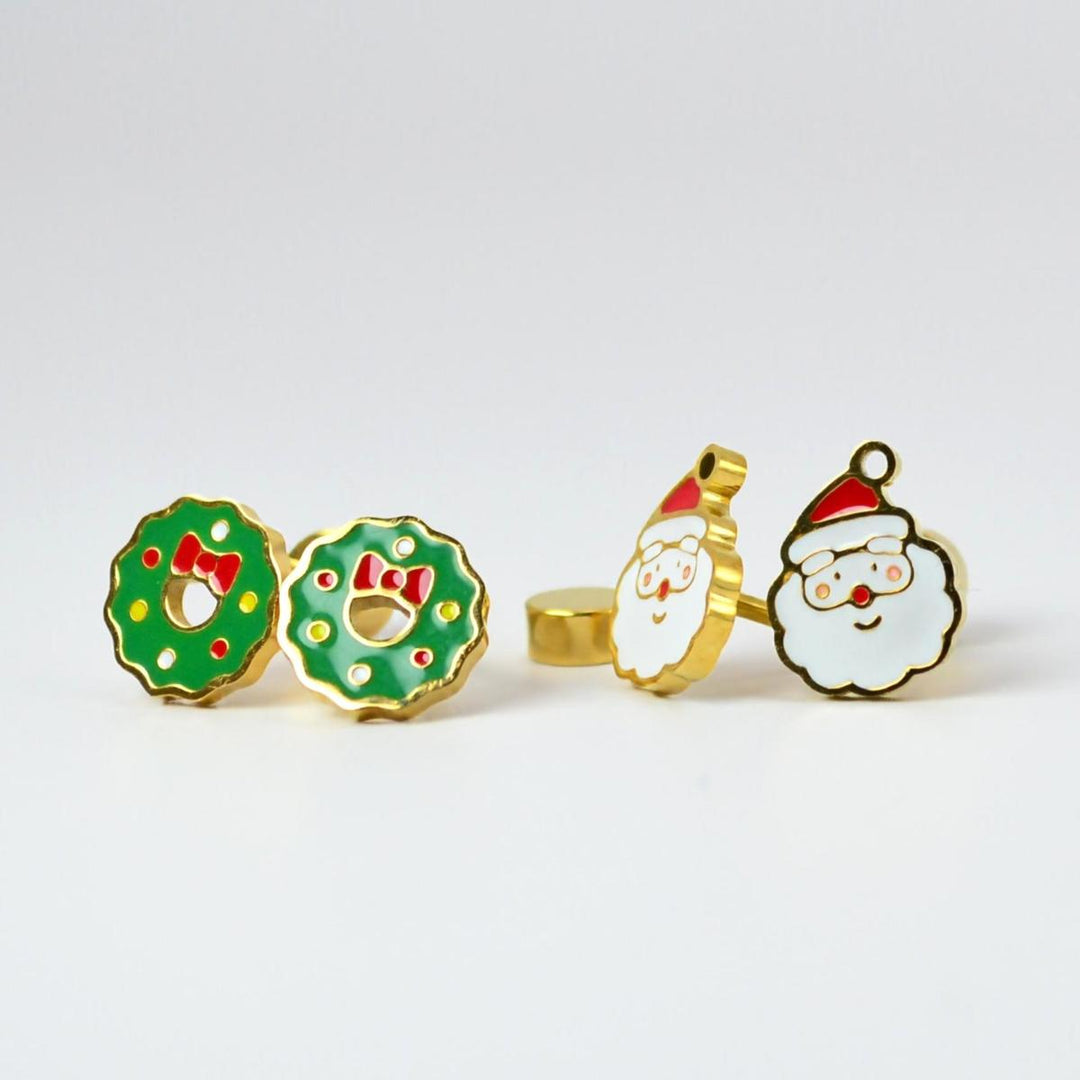 Christmas Gold Earrings (14K Gold Plated)