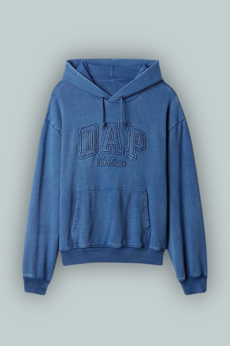 GAP x DAP Denim Logo Hoodie - Light Indigo