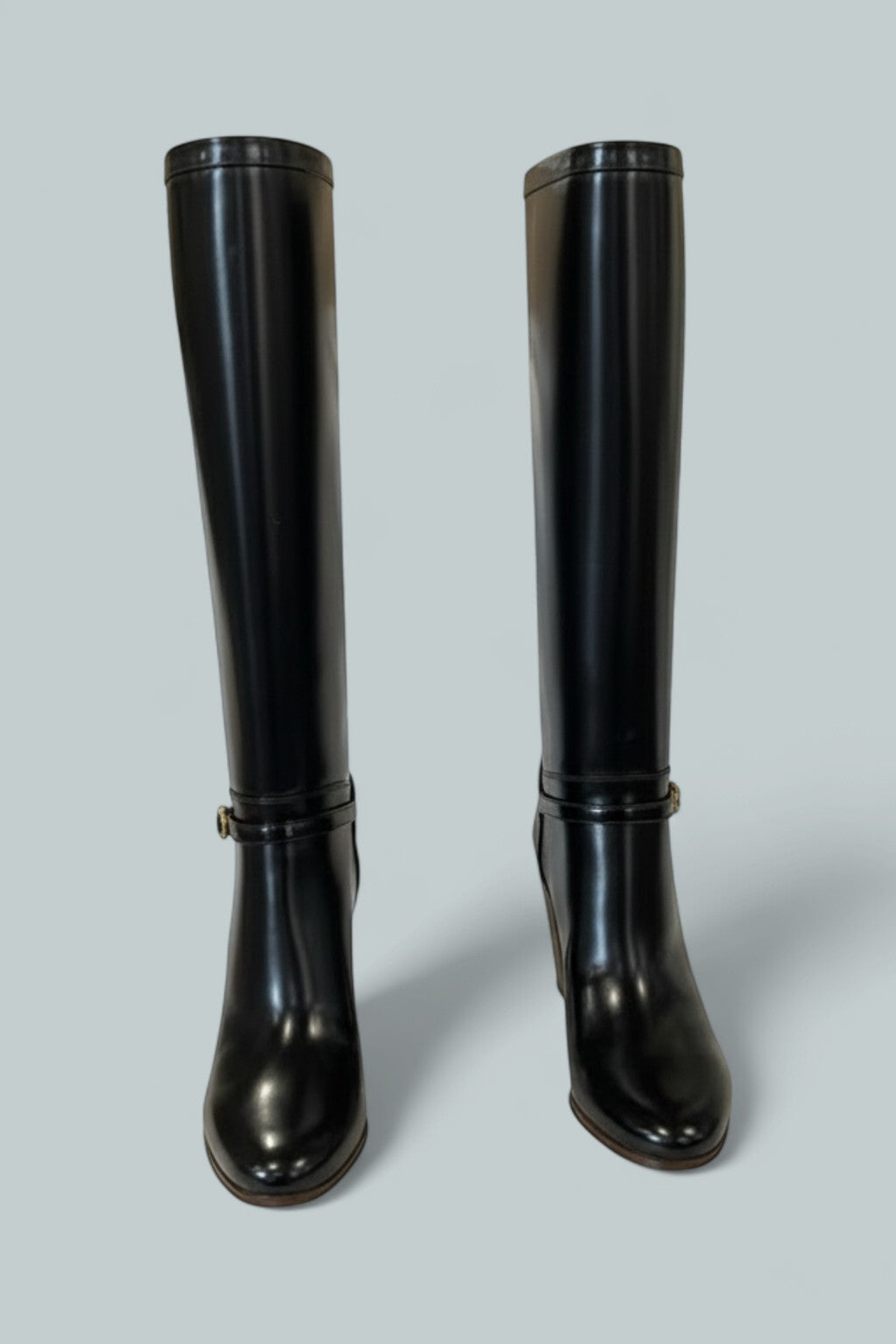 Women's Pattie Tall Leather Boots - Black