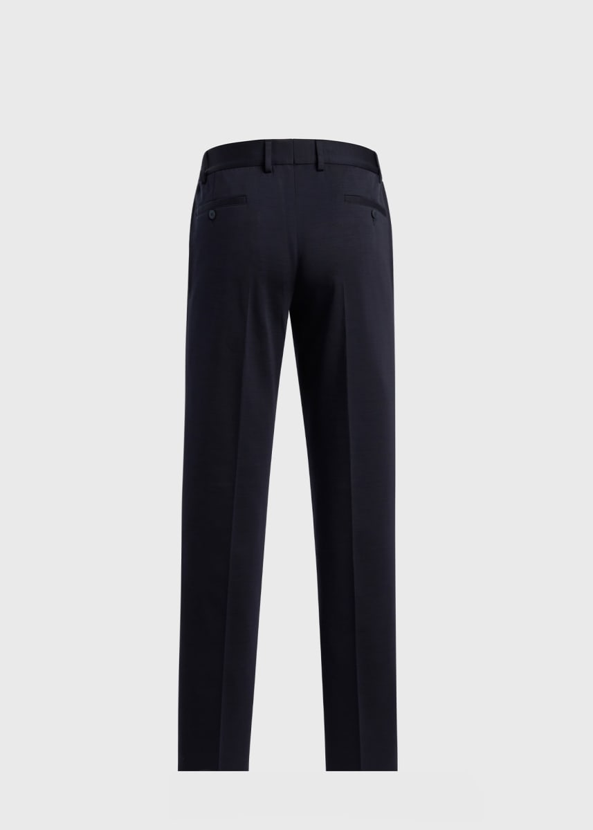 Wool Blend Tech Drawstring Pant - Navy