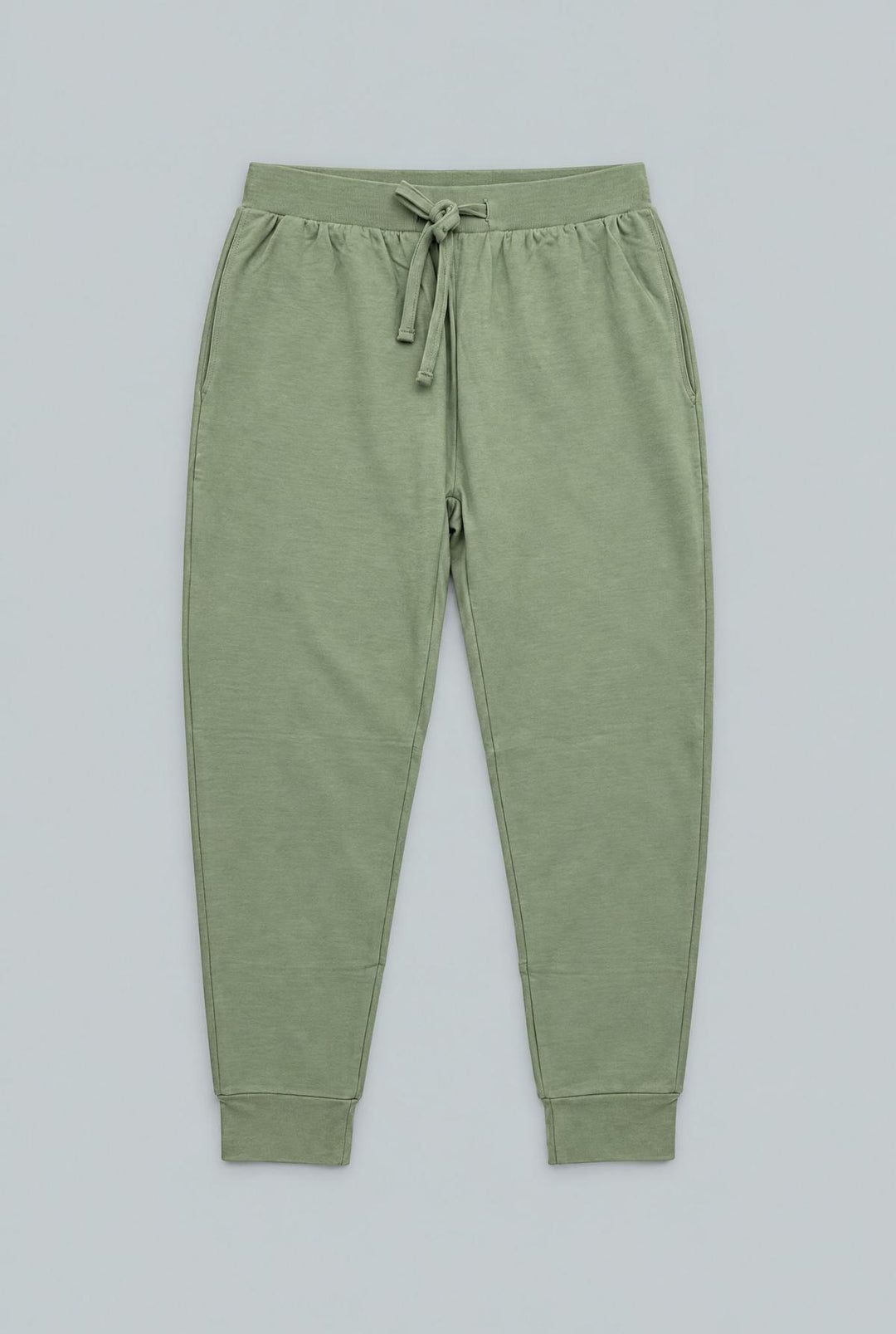 Hooded Jogger Set - Army Green French Terry