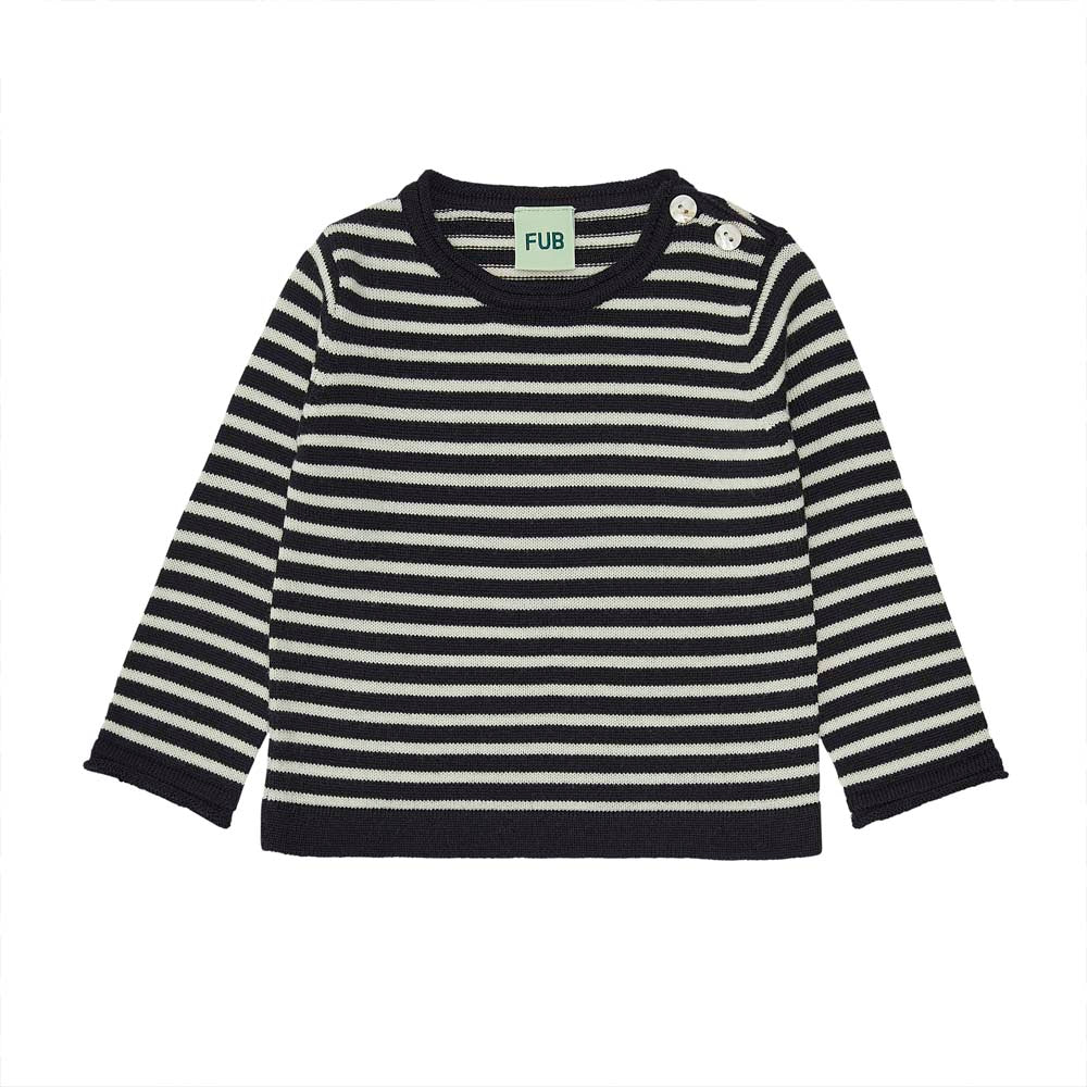 Baby Classic Sweater - Dark Navy/Ecru
