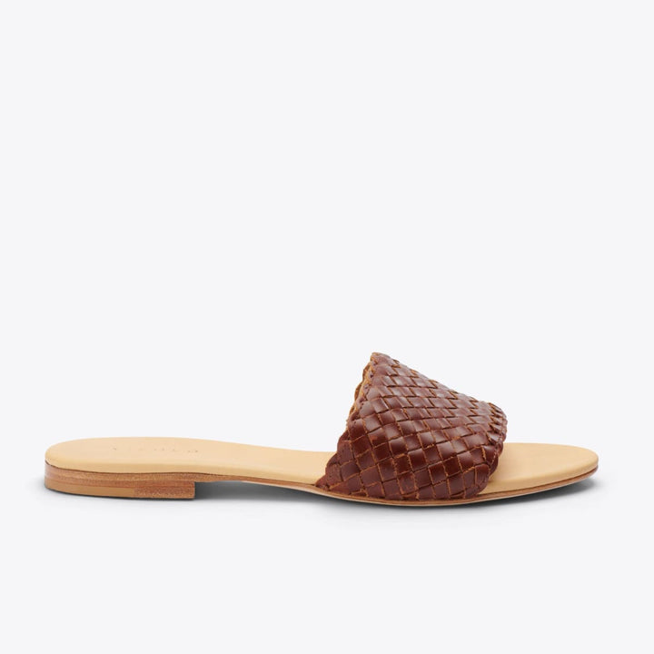 Isla Woven Slide Sandal - Brandy