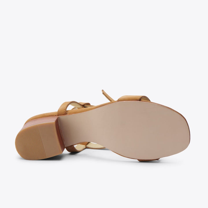 Lucia Block Heel Sandal - Sand