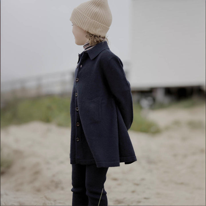 Felted Coat - Dark Navy