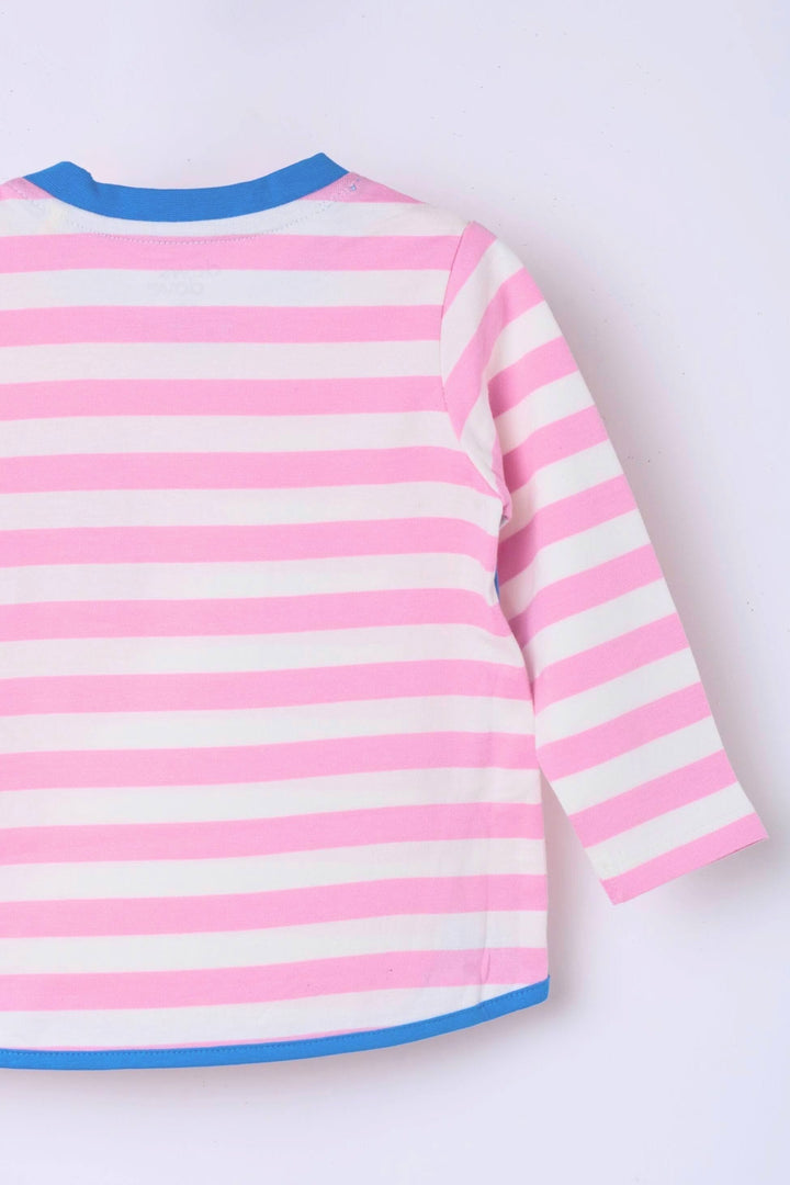 Long Sleeve Stripe T-Shirt - Prism Pink Stripes