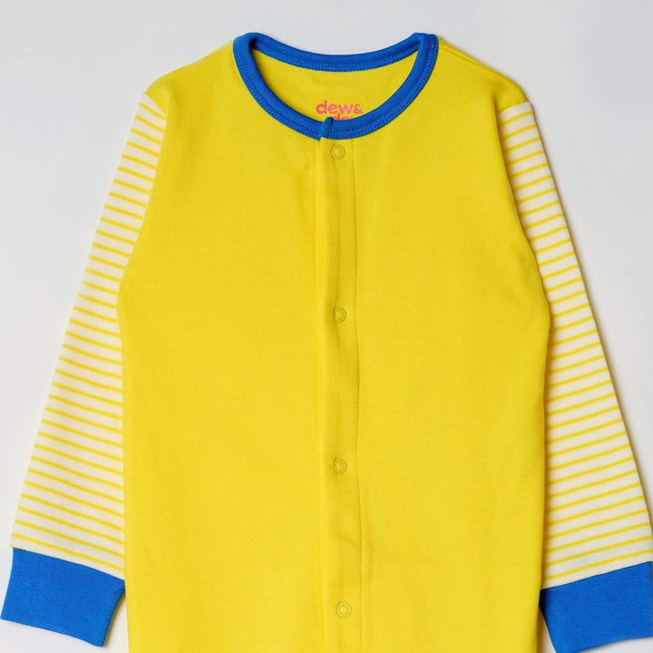 Long Sleeve Snap Romper - Buttercup Yellow