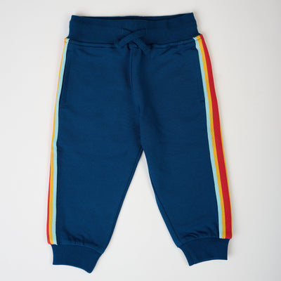Retro Stripe Sweatpants/ Joggers - Navy