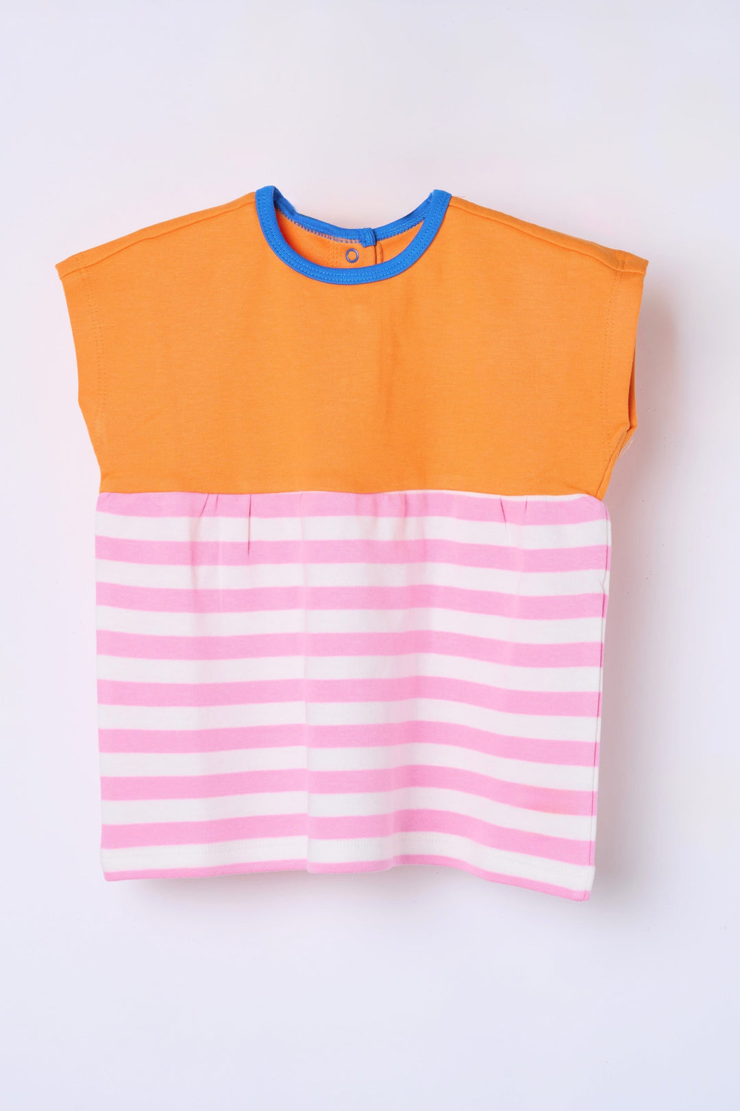 Short Sleeve Tunic - Sun Orange & Prism Pink