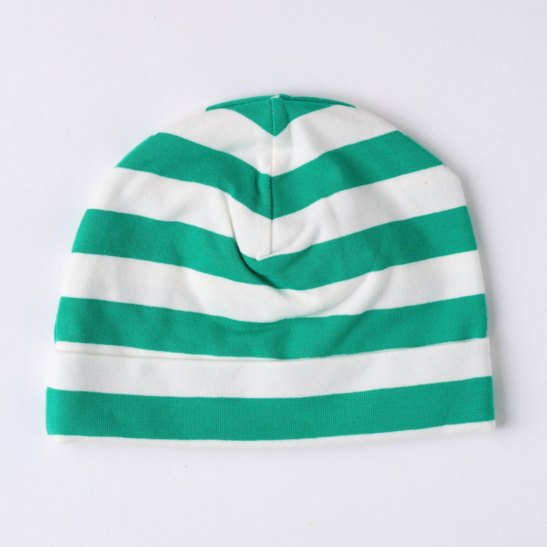 Baby Cap Organic - Blarney Green Stripes